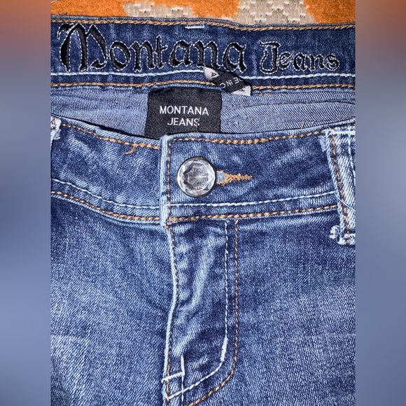 Montana Jeans 7/8 Bling Pocket Skinny Jeans 32” Inseam - Picture 5 of 13